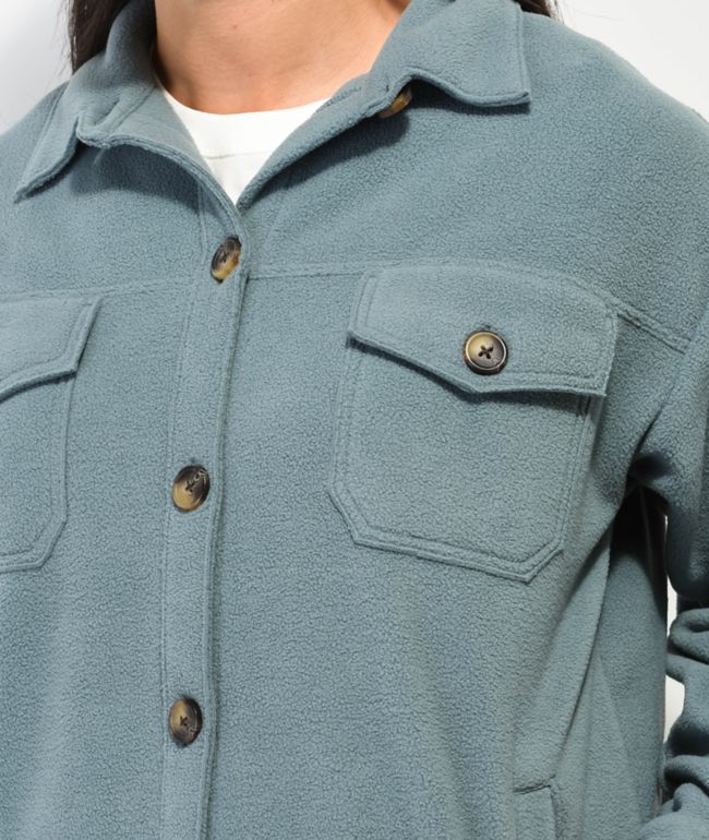 Unionbay Carleen Blue Fleece Shacket - thumbnail 3