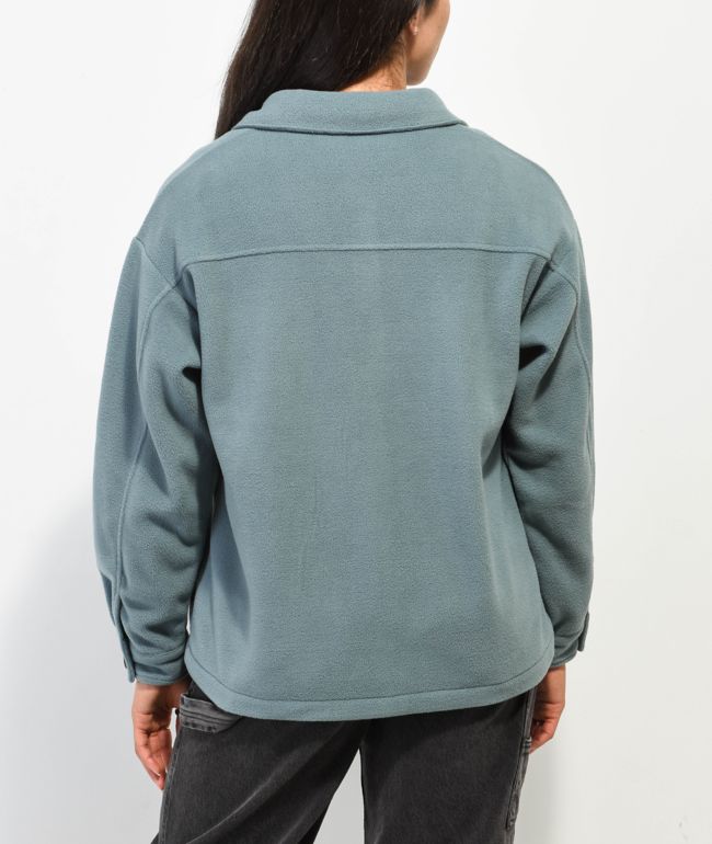 Unionbay Carleen Blue Fleece Shacket - thumbnail 2