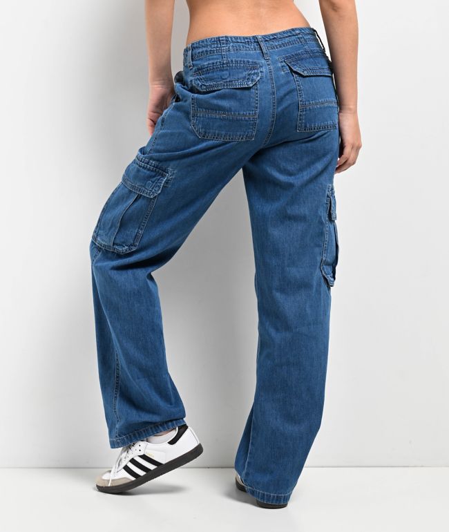 Unionbay Jayde Rigid Denim Cargo Jeans - thumbnail 2