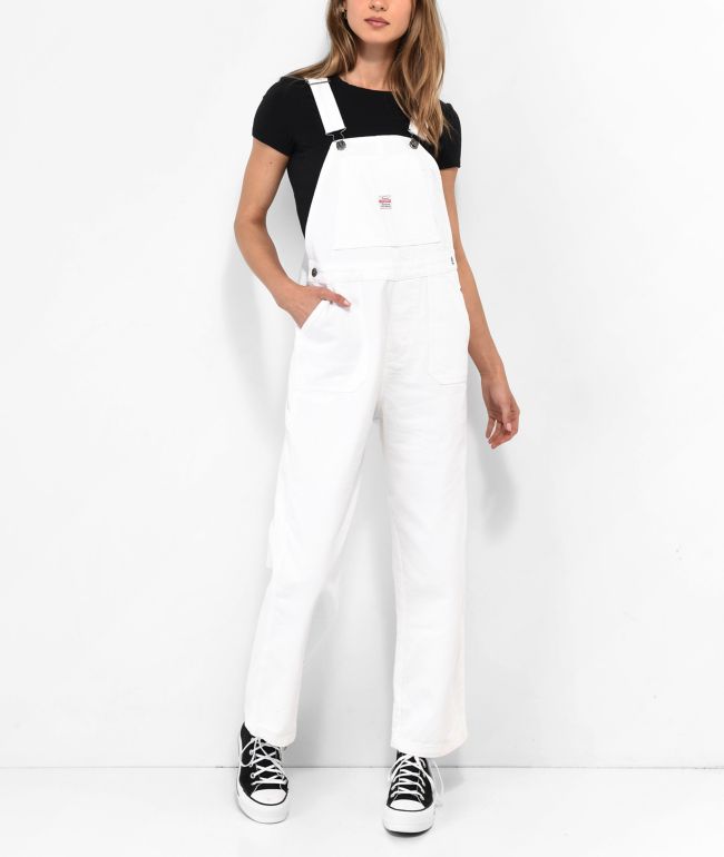 Unionbay Siouxie White Denim Overalls