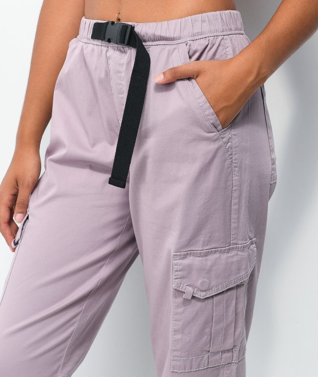 Unionbay Vaughn Lilac Belted Cargo Jogger Pants - thumbnail 3