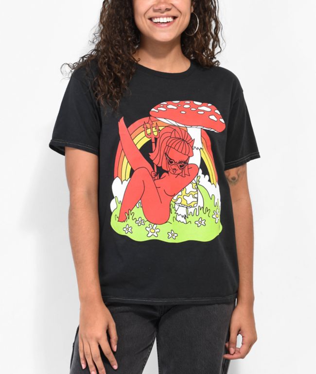 Valfre Lucy Mushroom Black T-Shirt