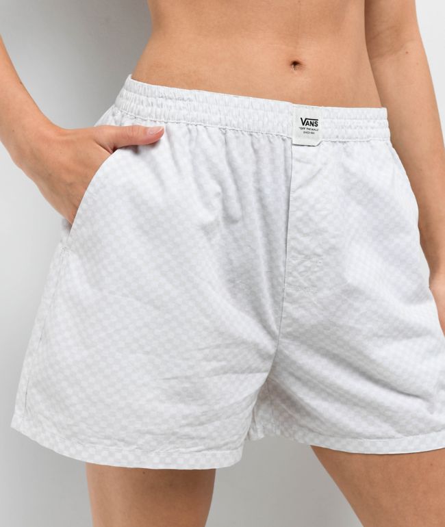 Vans Alicia Checkerboard White Boxer Shorts - thumbnail 3