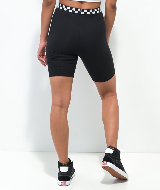 Vans Checkered Black Bike Shorts - thumbnail 2