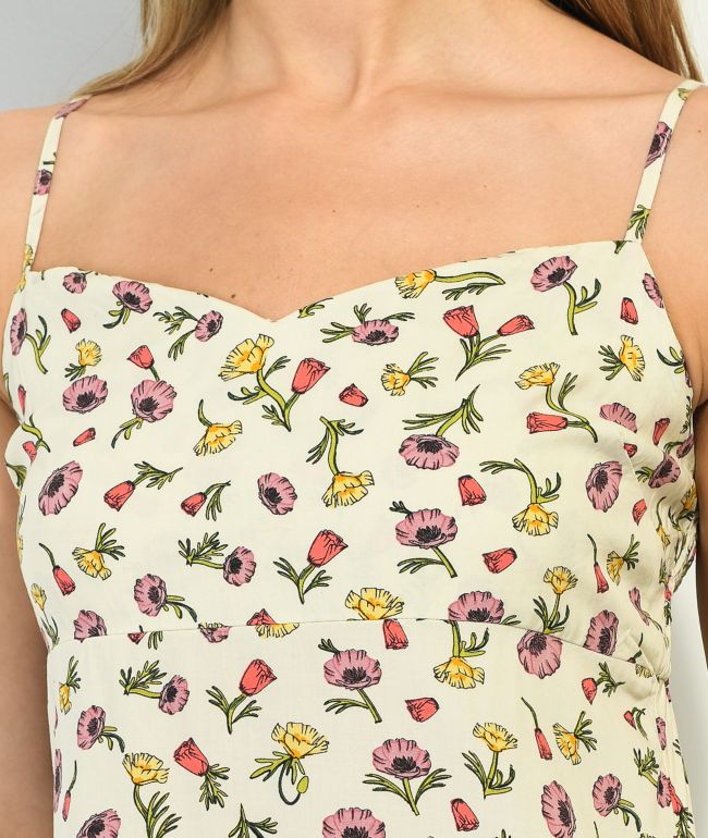 Vans Daly Floral Tan Tank Dress - thumbnail 3