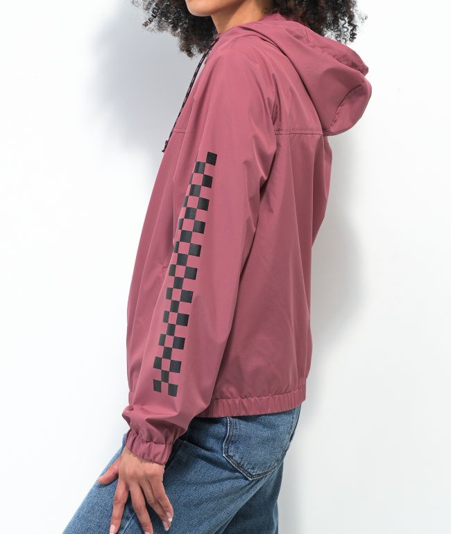 Vans Kastle Check Me Rose Windbreaker Jacket - thumbnail 3