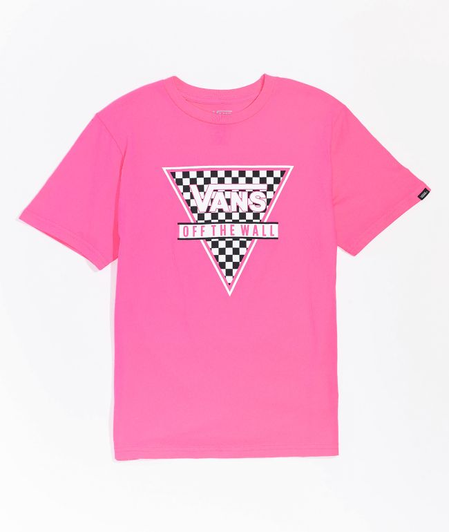 Vans Kids' Classic Triangle Logo Pink T-Shirt