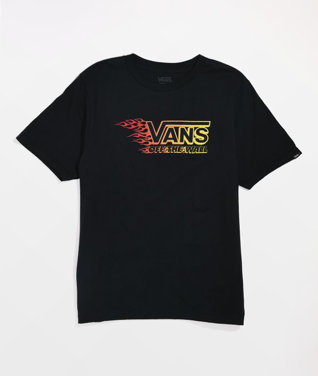 Vans Kids' Metallic Flame Black T-Shirt