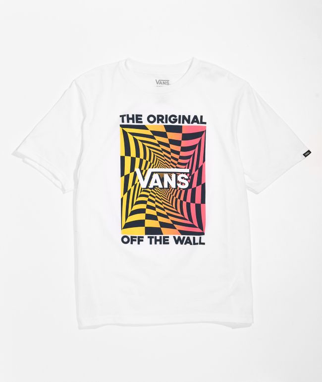 Vans Kids' OTW Gradient Checkerboard White T-Shirt