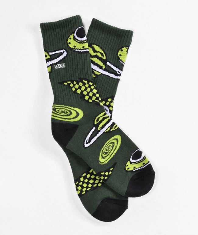 Vans Kids Out Of This Universe Green Crew Socks