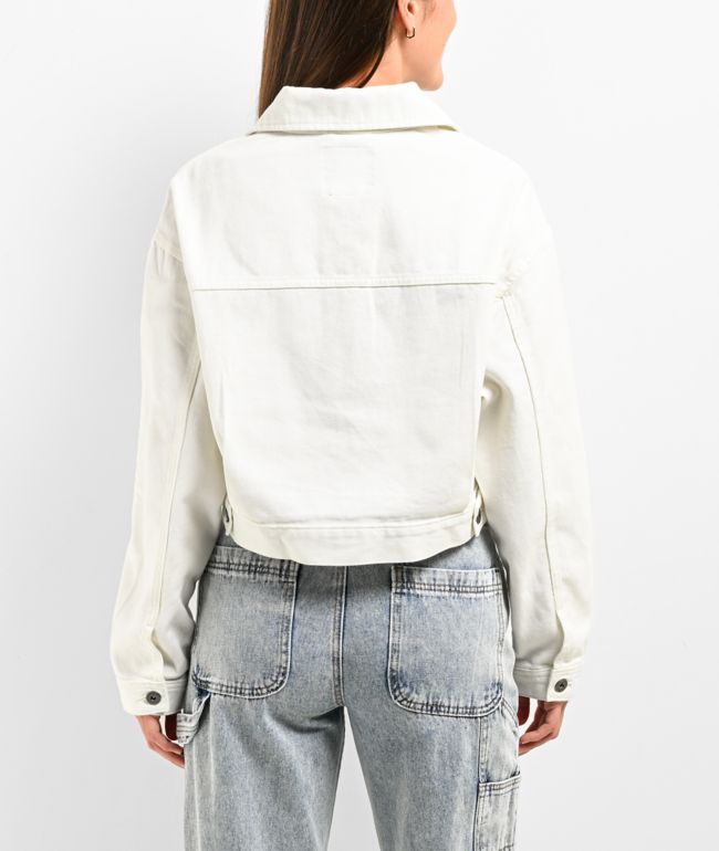 Vans Raynes White Crop Trucker Jacket - thumbnail 2