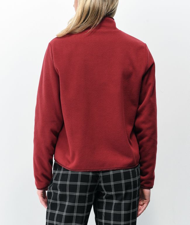 Vans Tommy Burgundy Fleece Zip Jacket - thumbnail 2