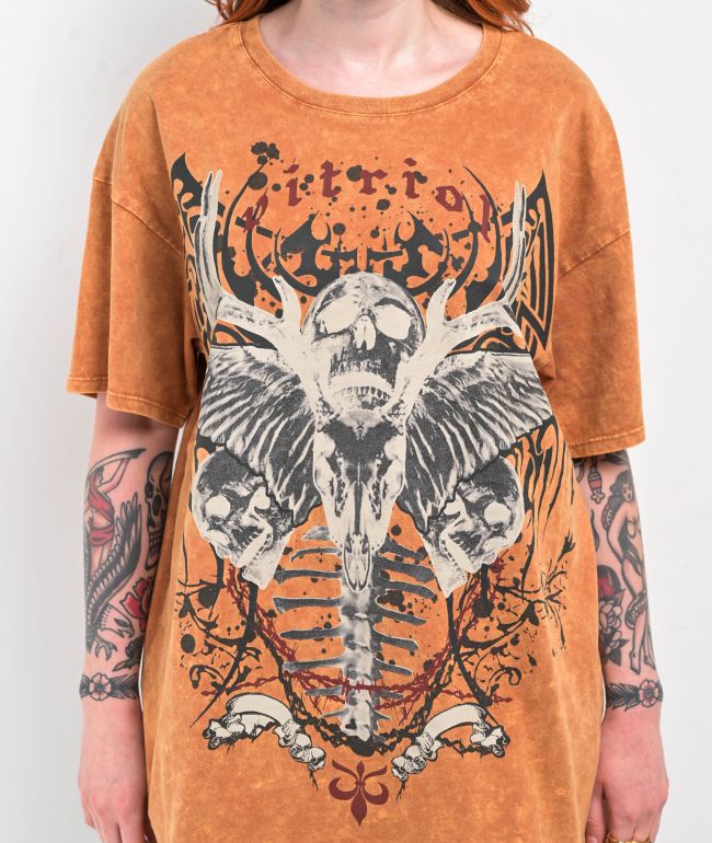 Vitriol Augusta Tan Mineral Wash T-Shirt - thumbnail 2