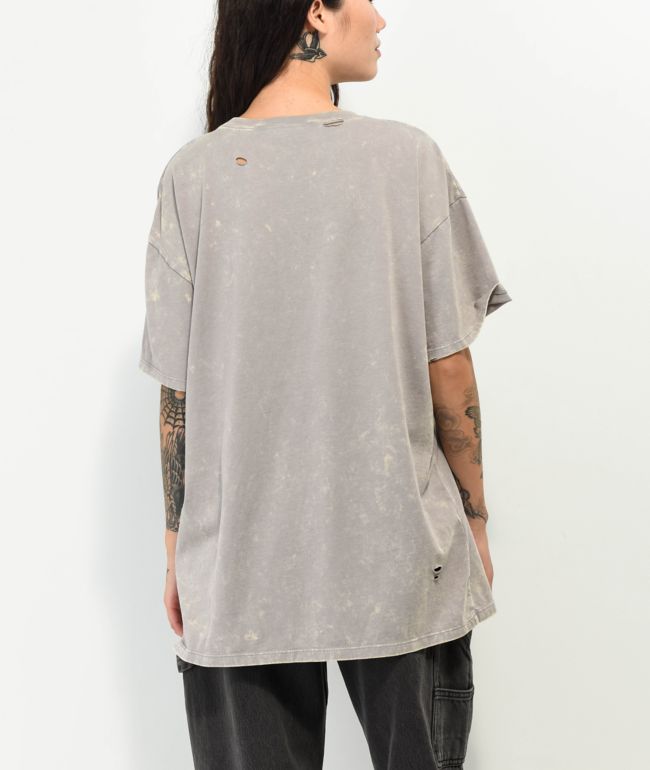 Vitriol Augustine Mystics Grey Boyfriend T-Shirt - thumbnail 2
