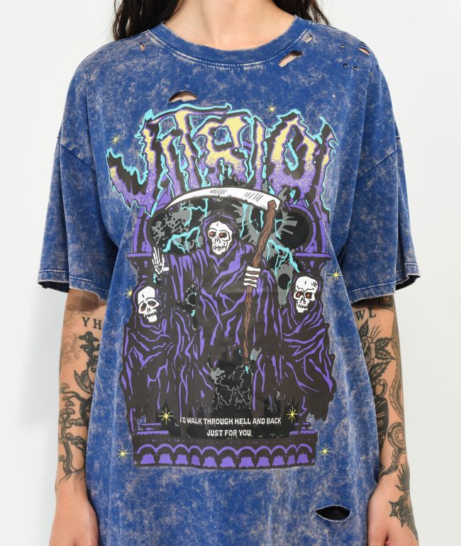 Vitriol Augustine Reapers Blue boyfriend T-Shirt - thumbnail 3