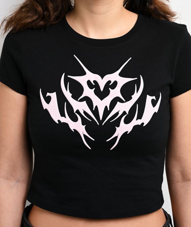Vitriol Cyber Chrome Black Crop T-Shirt - thumbnail 3