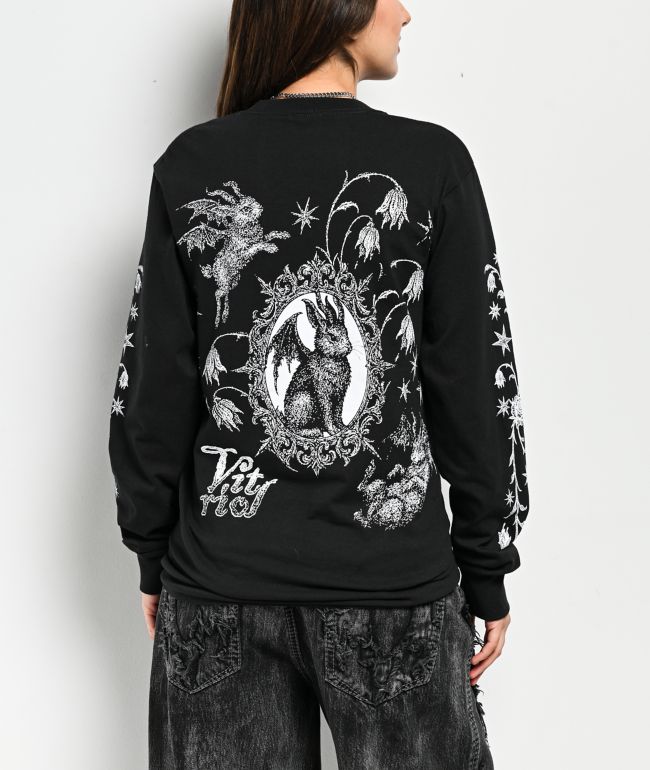 Vitriol Demon Bunnies Black Long Sleeve T-Shirt