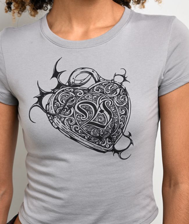 Vitriol Emo Valentine Grey T-Shirt - thumbnail 3