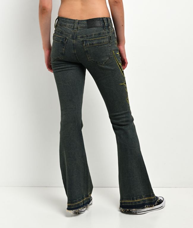 Vitriol Endora Resurrection Blue Wash Bootcut Jeans - thumbnail 2