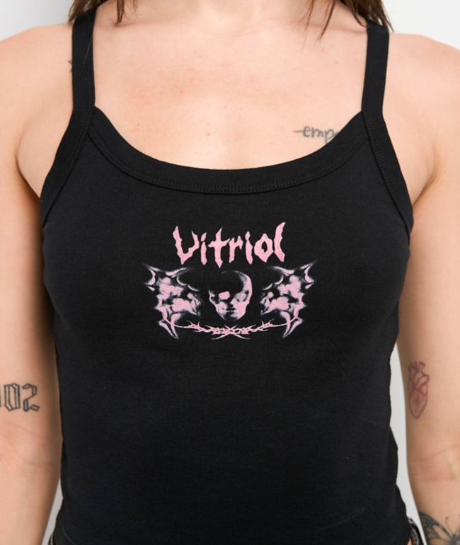 Vitriol Ethereal Sigilism Black Crop Tank Top - thumbnail 3