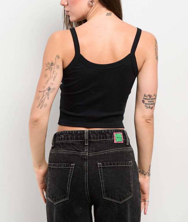 Vitriol Ethereal Sigilism Black Crop Tank Top - thumbnail 2