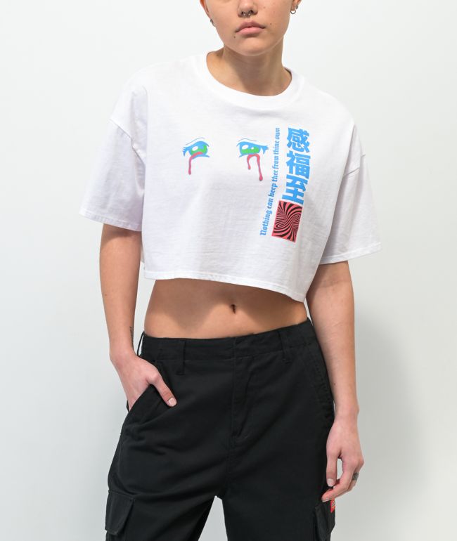 Vitriol Georgia Anime Crop White T-Shirt - thumbnail 2