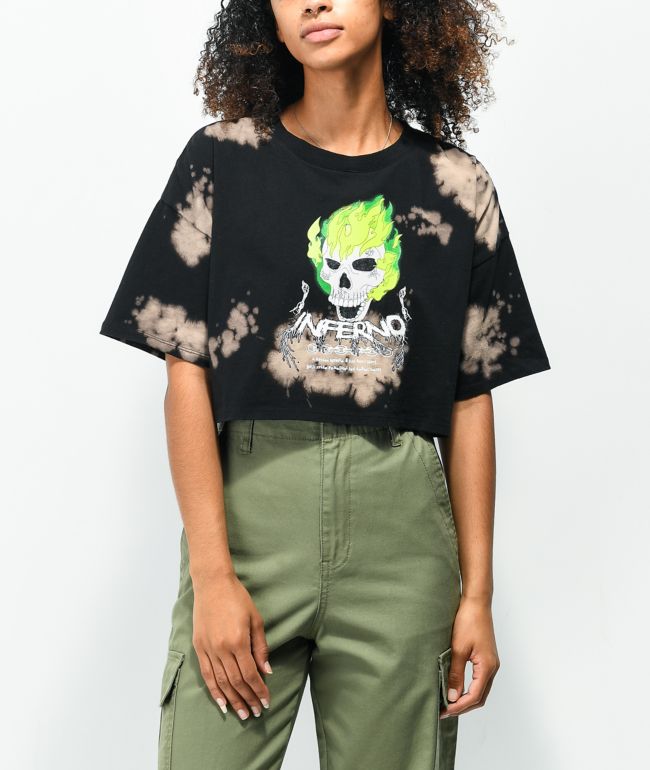 Vitriol Georgia Inferno Black Bleach Dye T-Shirt
