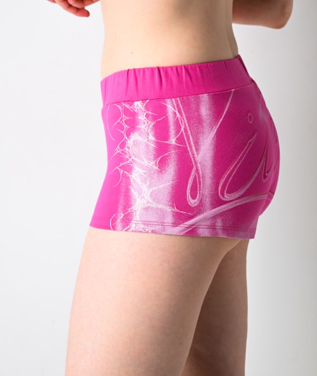 Vitriol Gigi Airbrush Pink Micro Shorts - thumbnail 3