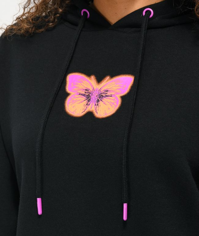 Vitriol Jamison Butterfly Black Oversized Hoodie - thumbnail 3