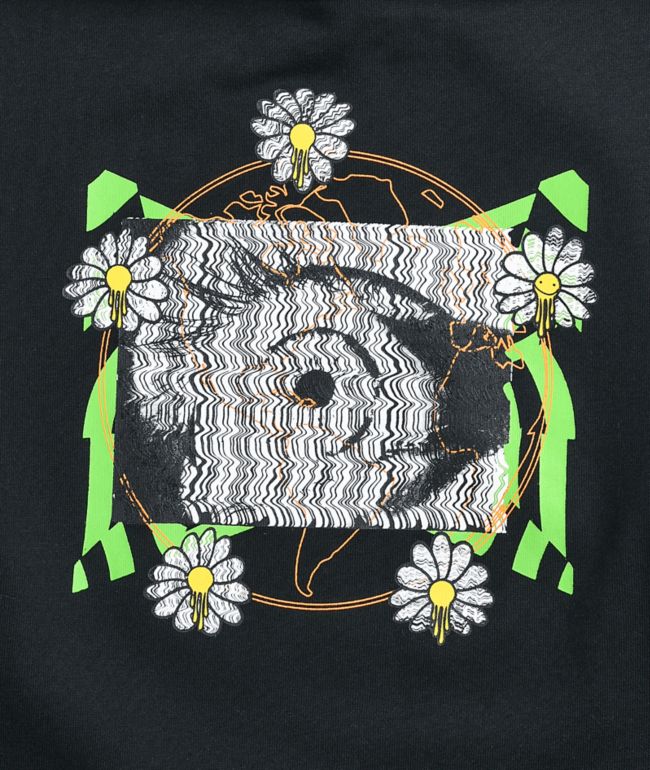 Vitriol Jamison Daisy Skull Black Hoodie - thumbnail 3