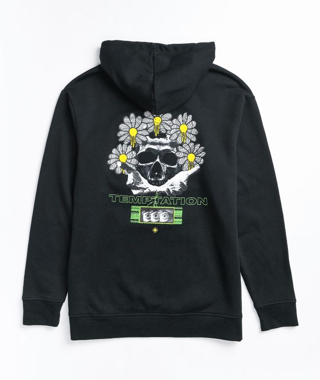 Vitriol Jamison Daisy Skull Black Hoodie - thumbnail 2
