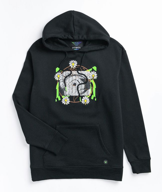 Vitriol Jamison Daisy Skull Black Hoodie