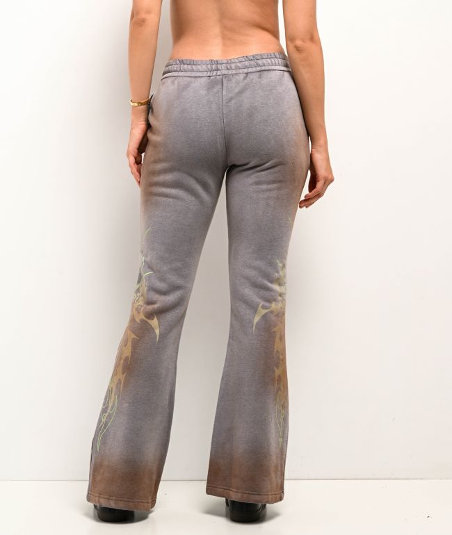 Vitriol Karli Flare Cyber Grey Sweatpants - thumbnail 2