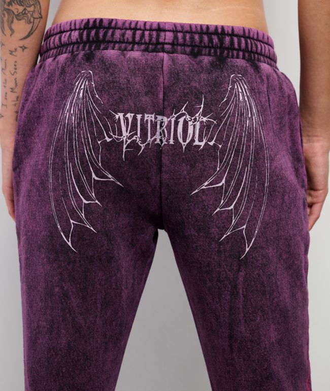 Vitriol Karli Shadow Purple Wash Sweatpants - thumbnail 3