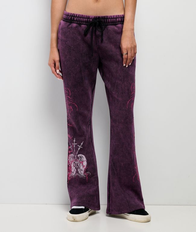 Vitriol Karli Shadow Purple Wash Sweatpants - thumbnail 2