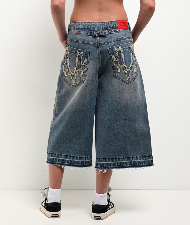 Vitriol Lena Ultra Baggy Denim Shorts - thumbnail 2