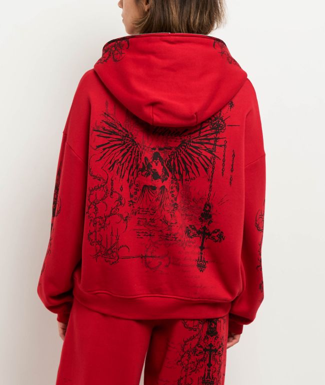 Vitriol Lenexa Red Zip Hoodie - thumbnail 2