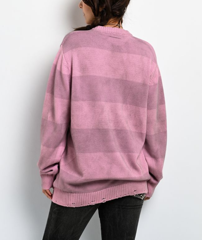 Vitriol Lennox Pink Stripe Oversized Sweater - thumbnail 2