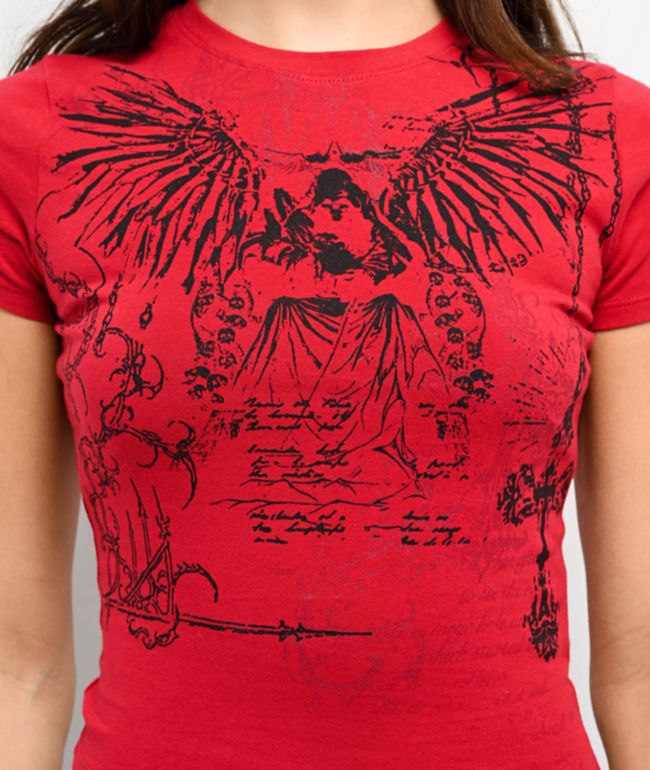 Vitriol Lina Red Crop T-Shirt - thumbnail 3