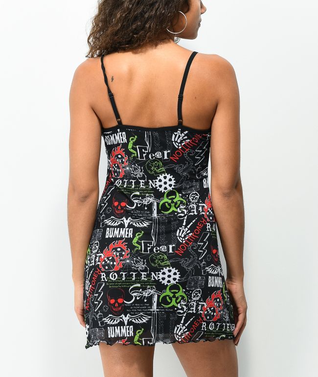 Vitriol Lyra Black Mesh Tank Top Dress - thumbnail 3