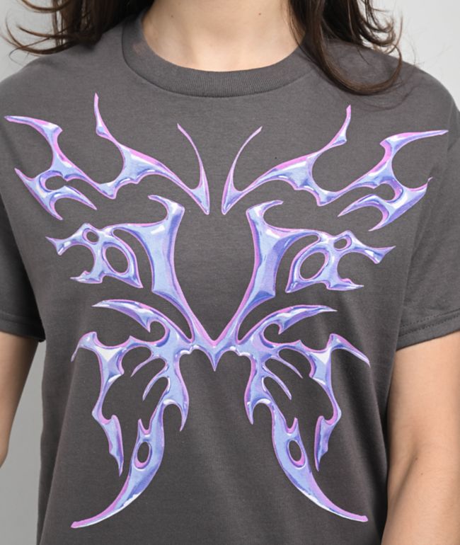Vitriol Metal Heart Charcoal T-Shirt - thumbnail 3