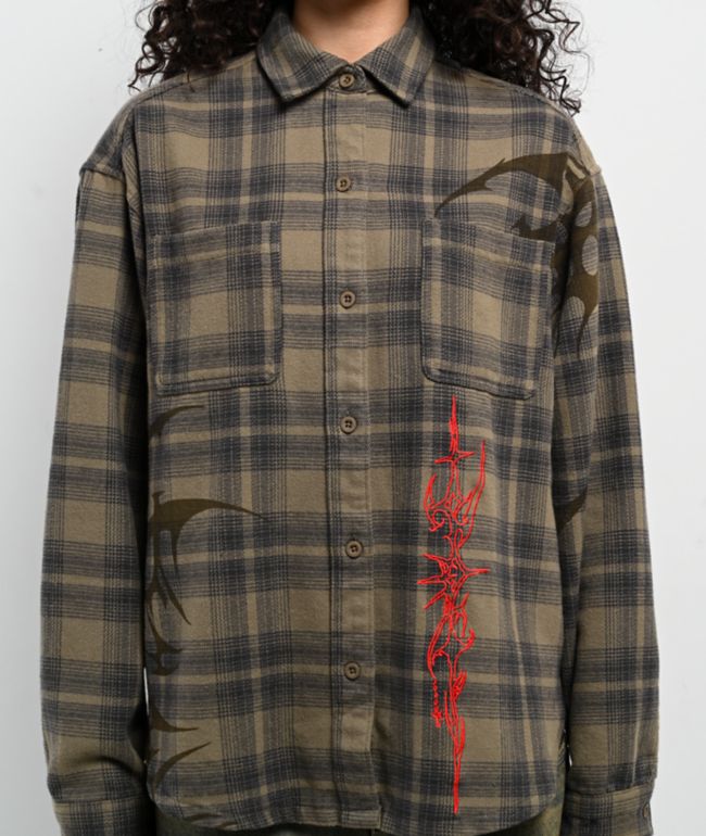 Vitriol Revival Green Flannel Shirt - thumbnail 3