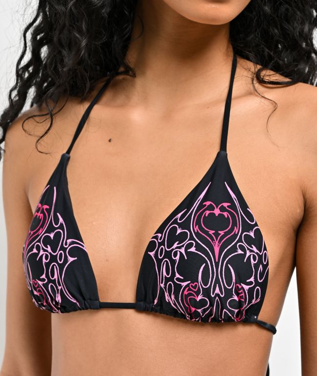 Vitriol Shae Black Triangle Bikini Top - thumbnail 3