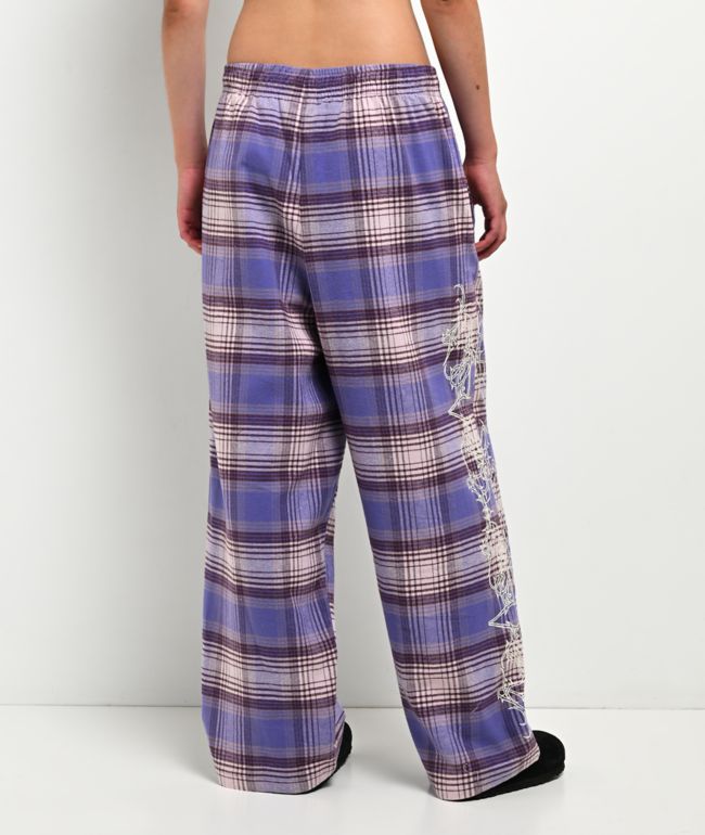 Vitriol Summoned Light Purple Plaid Lounge Pants - thumbnail 2