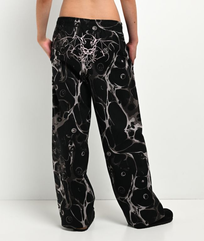 Vitriol Summoned Marble Black Lounge Pants - thumbnail 2