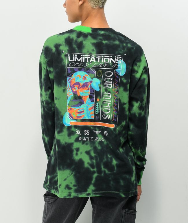 Vitriol Vicky Limitless Green Tie Dye Long Sleeve T-Shirt