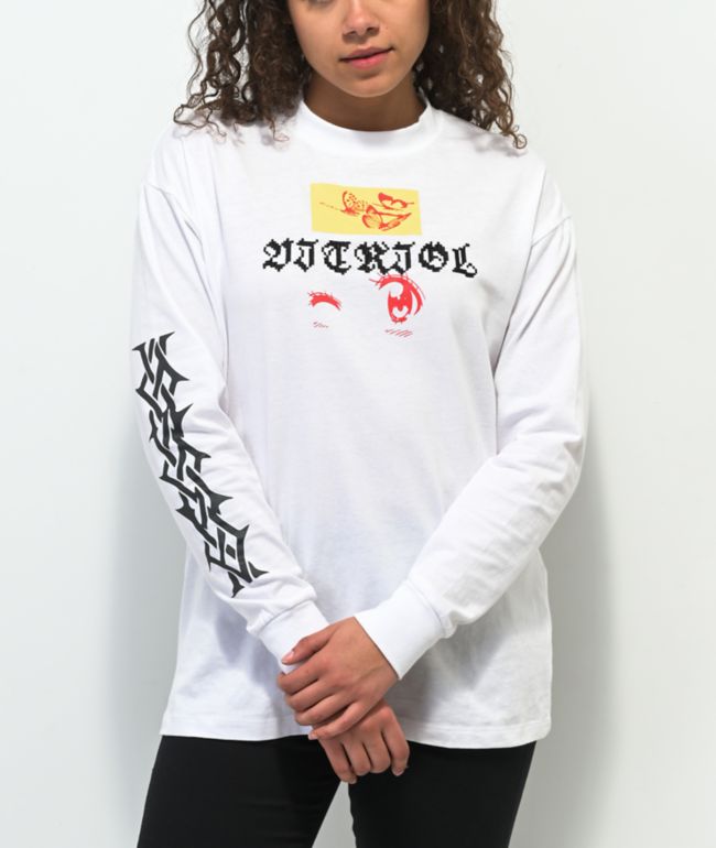 Vitriol Vicky White Long Sleeve T-Shirt - thumbnail 2