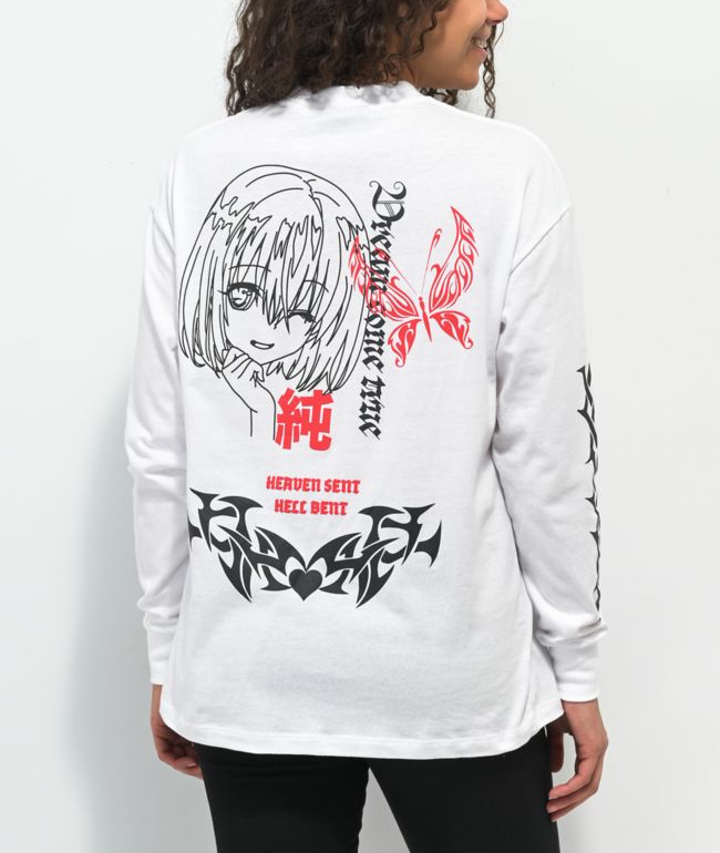 Vitriol Vicky White Long Sleeve T-Shirt
