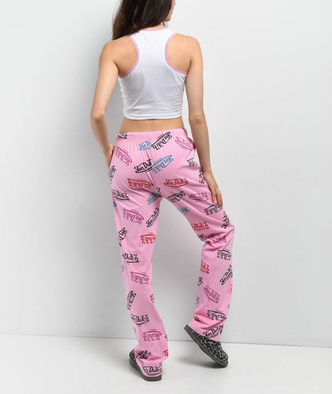 Von Dutch All Over Logo Pink Lounge Set - thumbnail 2