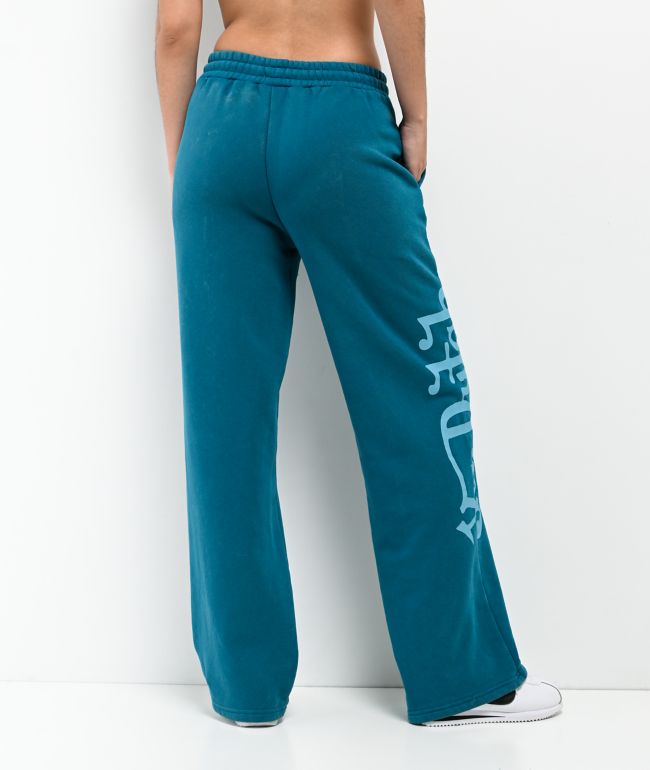 Von Dutch Blue Wash Wide Leg Sweatpants - thumbnail 2